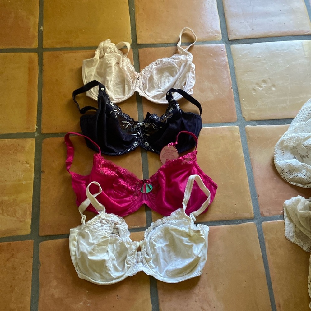 4 bras  various colors & brands . Lacy & pretty